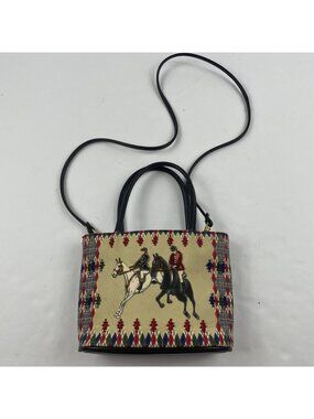 St John’s Bay Equestrian Argyle Pattern Purse Bag Satchel W/Crossbody Strap ￼
